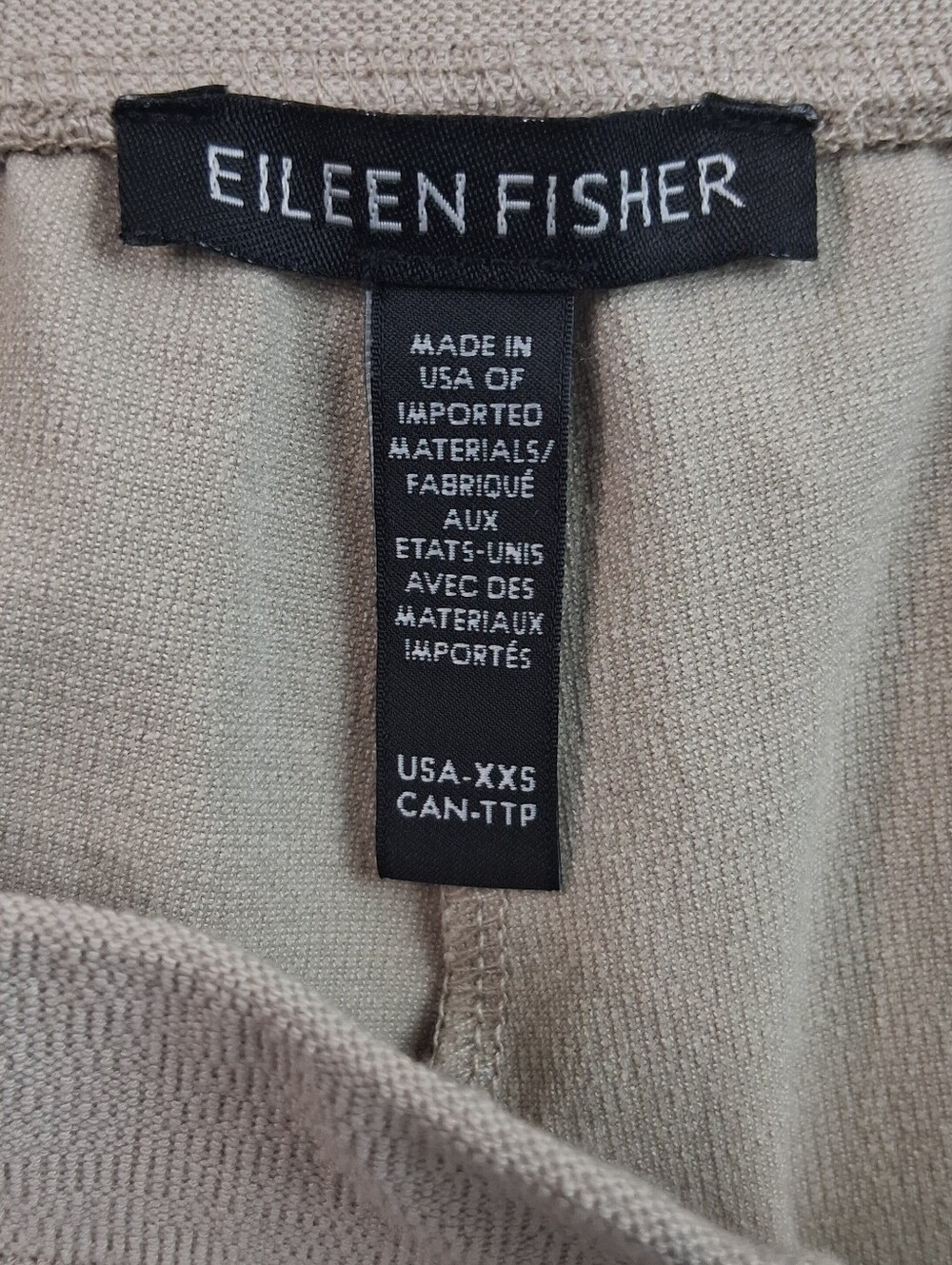 Eileen Fisher Stretch Beige Cropped Crepe Lantern Pull On Pants - Picture 6 of 6